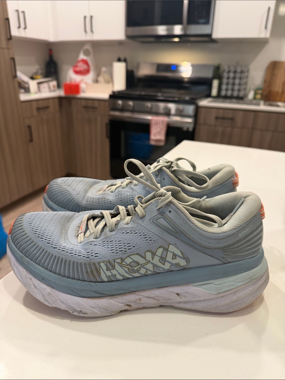 Hoka Women's Road-Ready Light Blue Athletic Sneakers